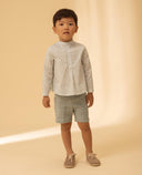 Linen tailored shorts